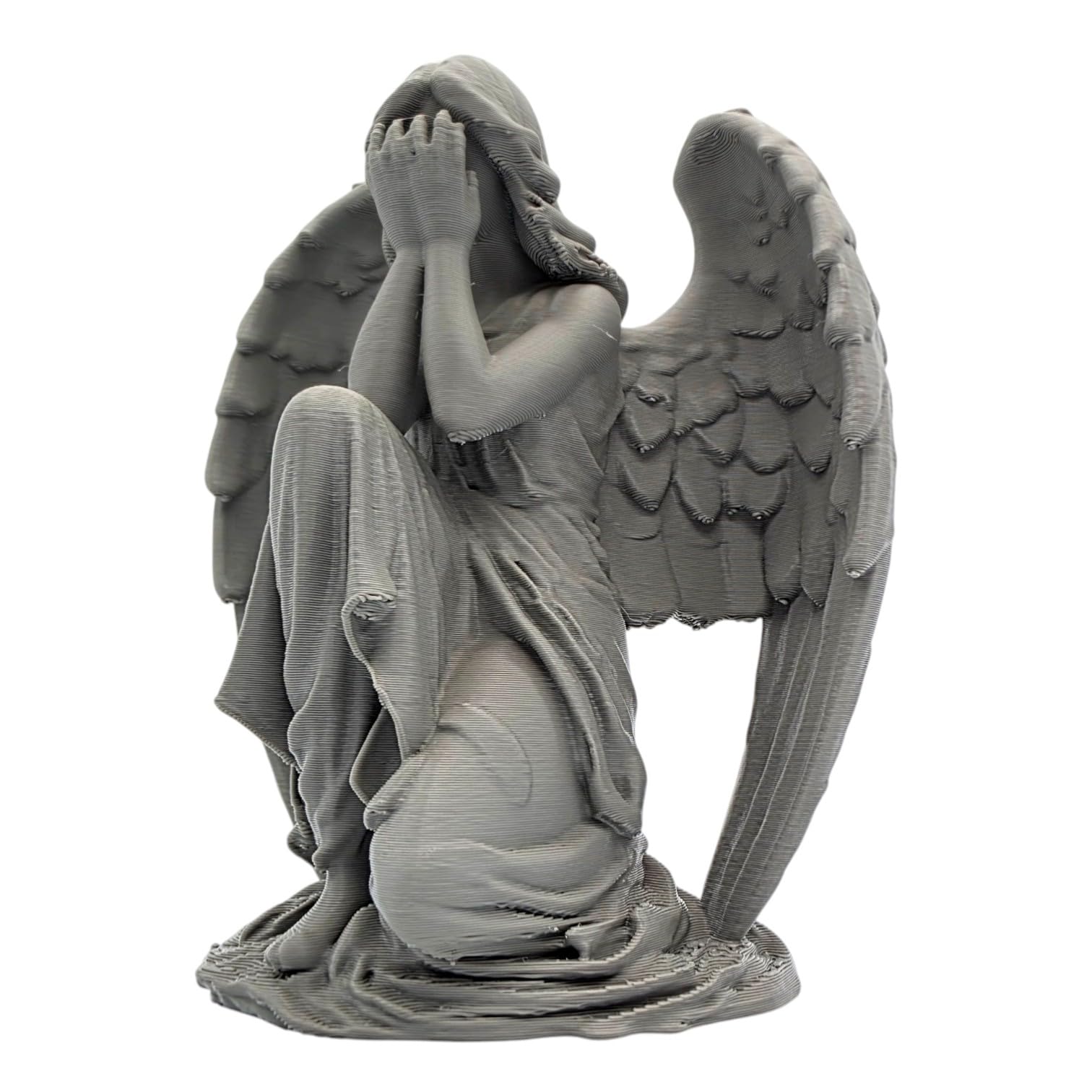 Amazon.com: Kneeling Weeping Angel Figurine - Striking Grey Statue